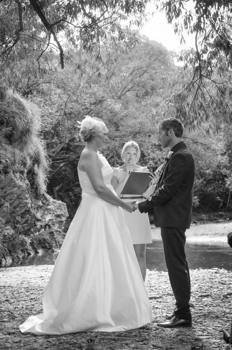 queenstown marriage celebrant arrowtown wedding B&amp;W